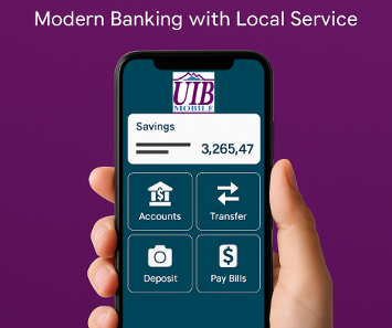 A phone showing online banking