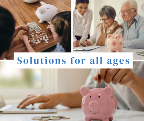 A family managing finances together