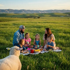 A family having a picnic