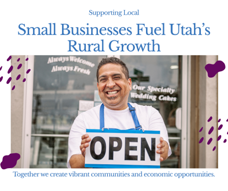 A man holding an open sign