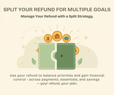 Split your refund for multiple goals